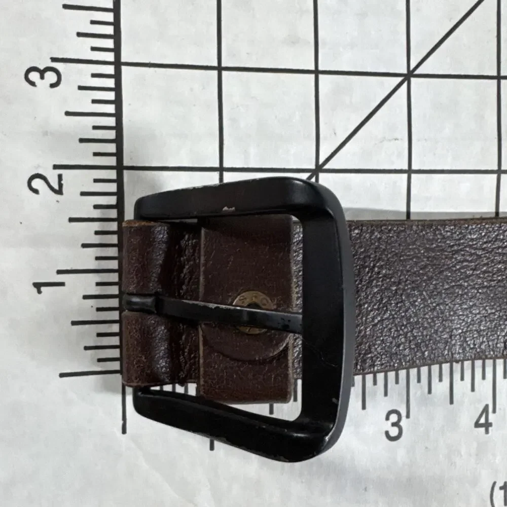 Levi's Vintage Patina Distressed Dark Brown Leather Western Belt Men XL 42